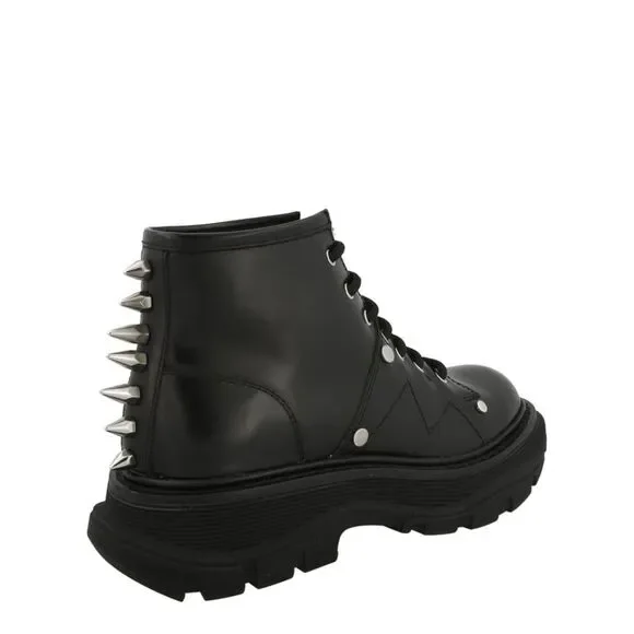 Leather Ankle Combat Boots - Picture 3 of 6